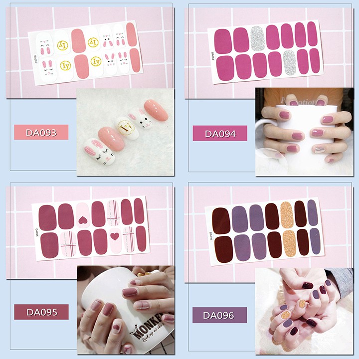 Nail Wraps Set Dán móng tay 14 miếng nhiều mẫu DA081-100