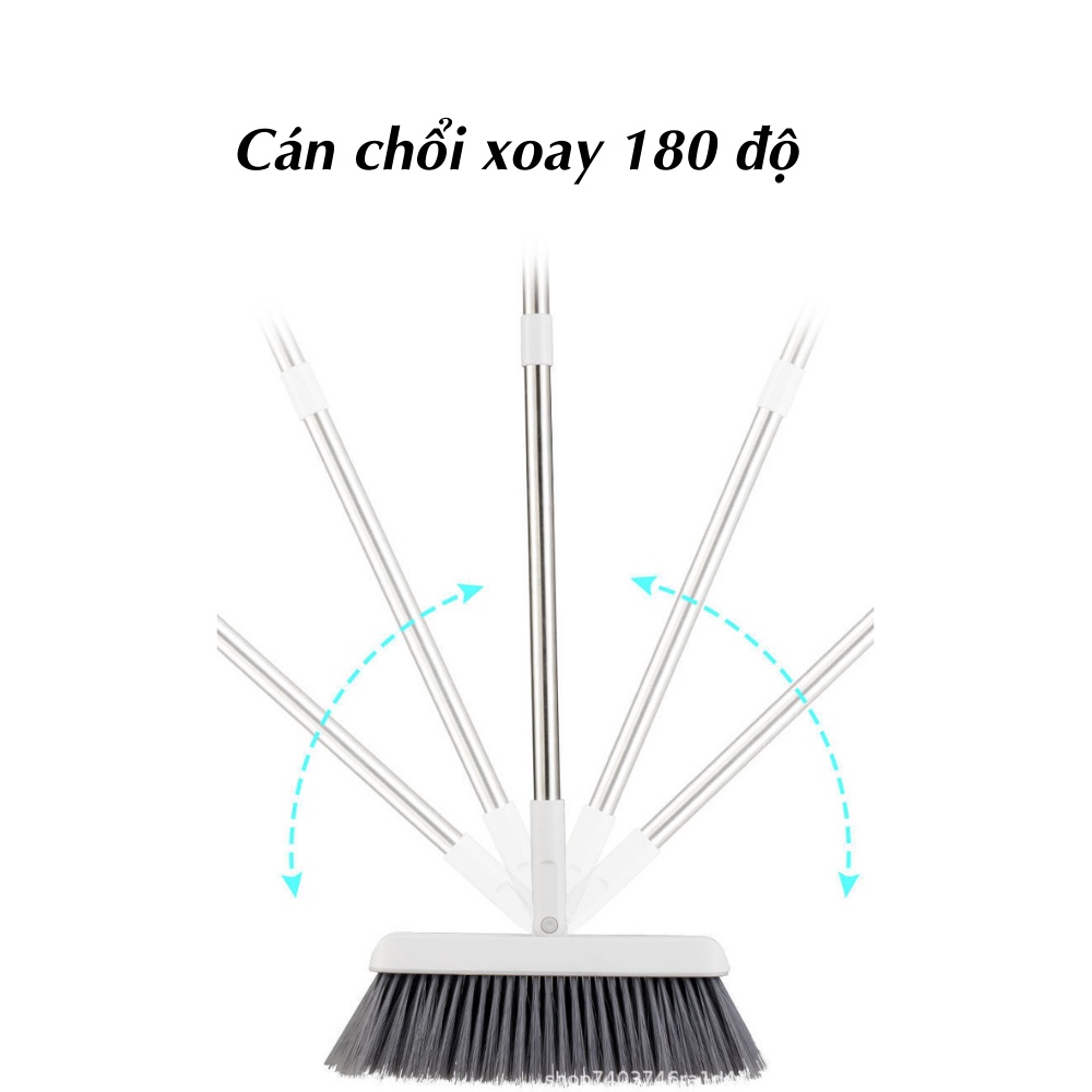 Chổi Quét Nhà Thông Minh 2in1, Chổi Nhựa Kèm Hót Rác Gấp Gọn Tiện Lợi THANH XUÂN 98