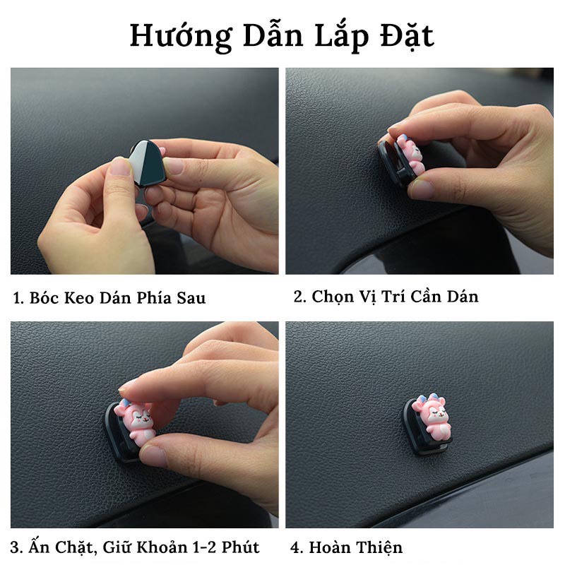 Móc Treo Đồ Mini - Đa Năng Trên Xe Hơi Gắn Icon Hoạt Hình Dễ Thương