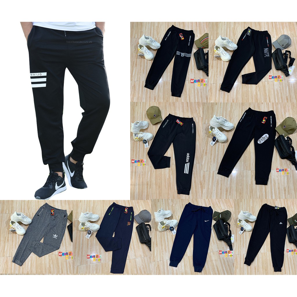 Quần Jogger Thun Thể Thao Nam Form Rộng Co Dãn