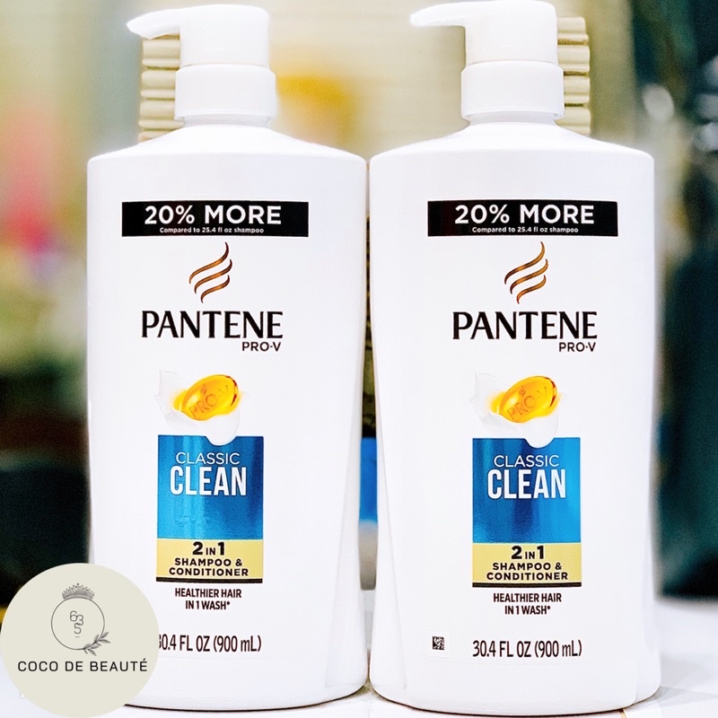 DẦU GỘI XẢ NUÔI DƯỠNG MÁI TÓC 2 TRONG 1 PANTENE PRO-V CLASSIC CLEAN MỸ