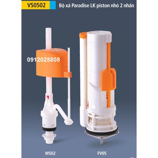VS0502 - phụ kiện thùng nước bồn cầu 2 nhấn loại 1 khối (bệt liền khối) HÙNG ANH