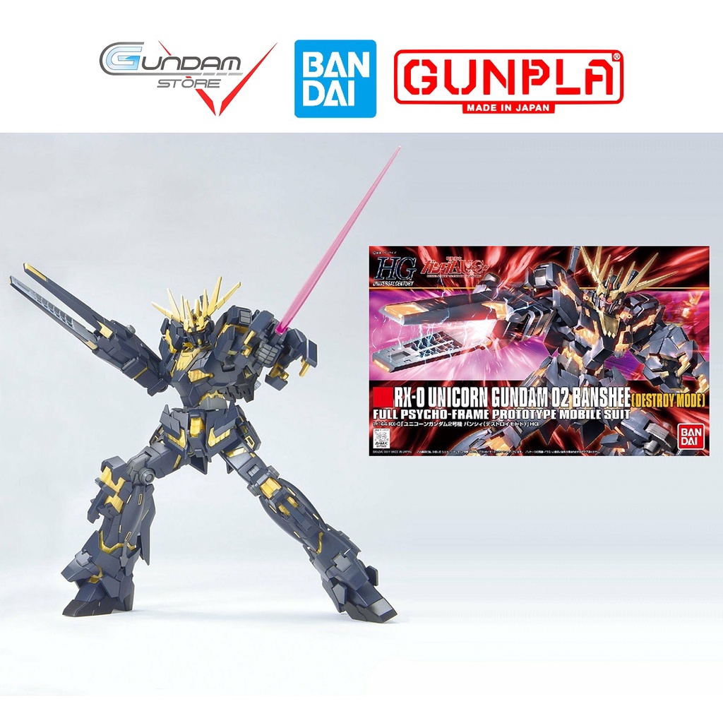 Mô Hình Gundam HG BANSHEE DESTROY MODE Bandai 1/144 HGUC Đồ Chơi Lắp Ráp Anime Nhật