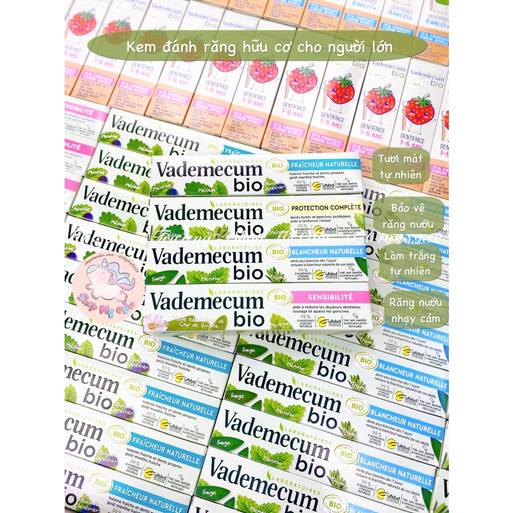 Kem đánh răng hữu cơ Vademecum - 75ml