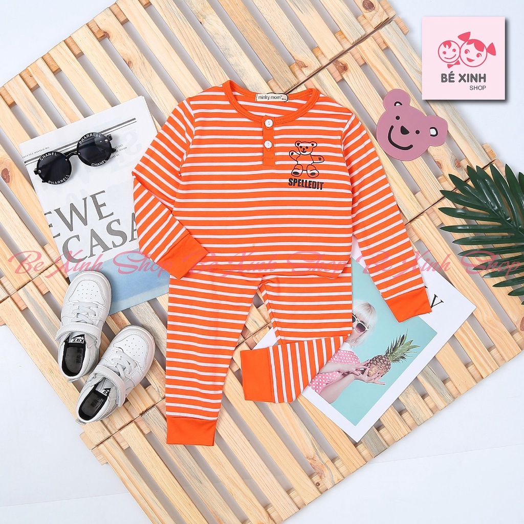 Đồ bộ quần áo dài tay cho bé trai bé gái trẻ em Minky Mom [Giảm sốc] Bộ đồ ngủ thun lạnh minky mom dài tay chobé SỌCNÚT