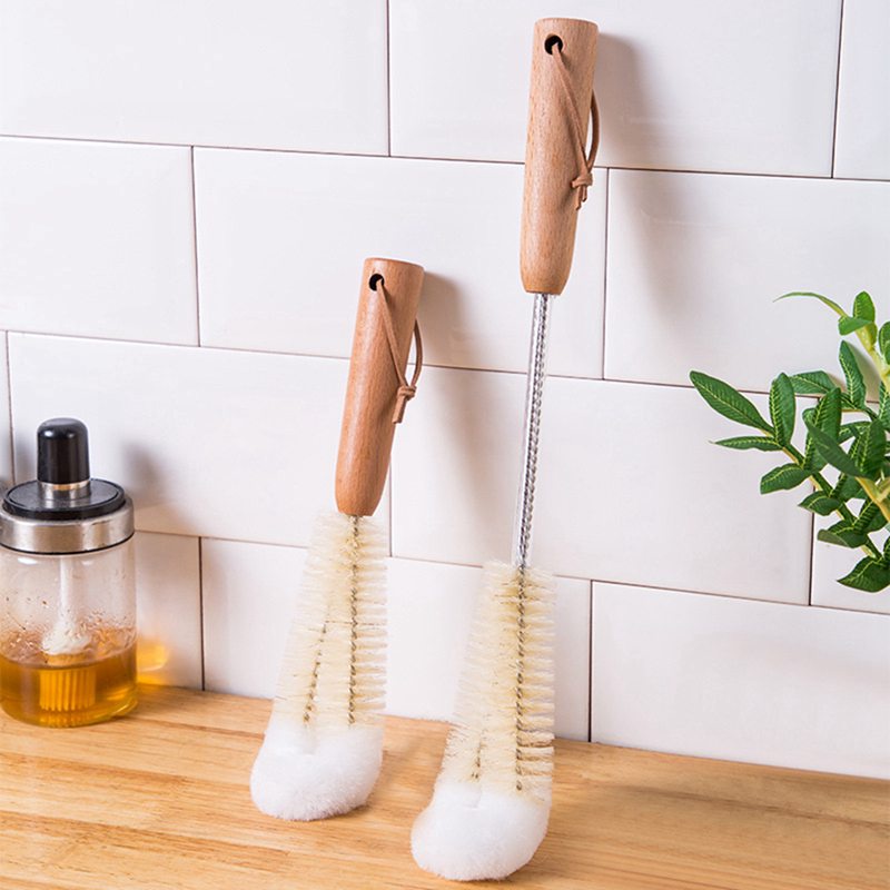 Cọ Vệ Sinh Ly Cốc Tay Cầm Dài/Ngắn Hình Chữ L Tiện Dụng