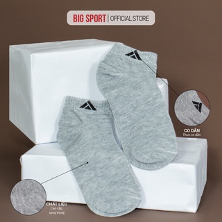 Tất Nam Cao Cấp Vớ Cổ Ngắn Big Sport Cotton Mềm Mịn Co Giãn Thấm Hút Mồ Hôi 3 Màu Basic Dễ Phối