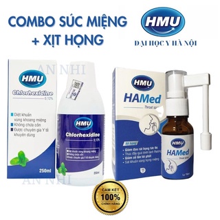 [CHÍNH HÃNG] Xịt họng HMU HAMed hỗ trợ giảm ho, ngứa họng, đau rát họng, nhiễm khuẩn họng