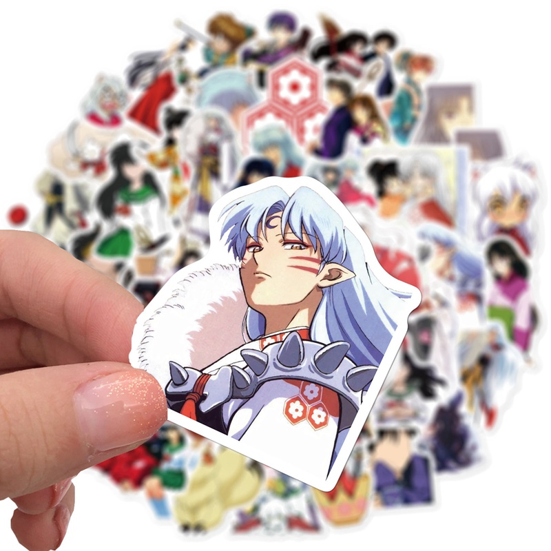 Set 50 miếng sticker hình Inuyasha dán trang trí độc đáo