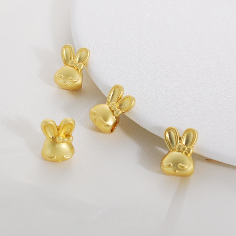 Hạt Xỏ Lỗ Bằng Đồng 18k Màu Vàng Đồng 10 * 15mm Dùng Làm Trang Sức Thủ Công