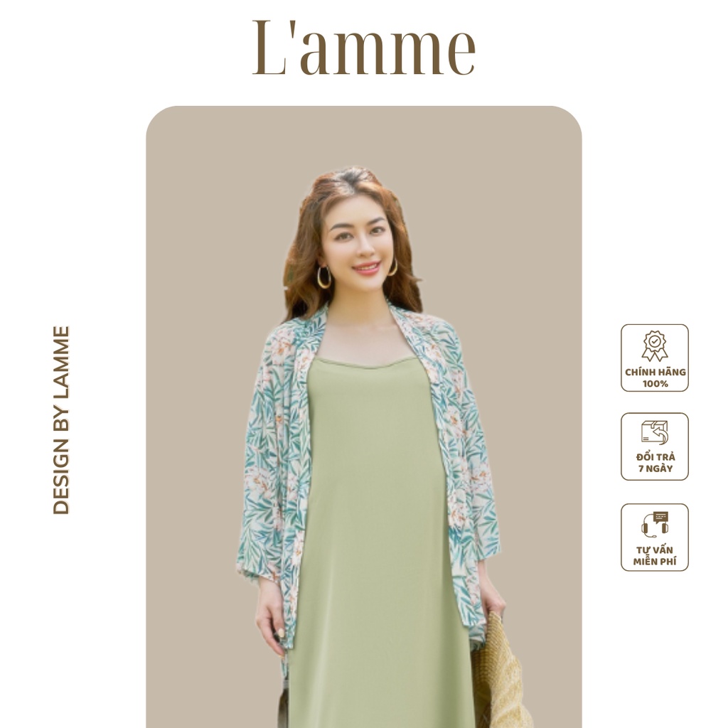 Áo bầu sau sinh Kimono chất voan lụa mềm mại cho me bầu thời thượng thiết kế bởi LAMME