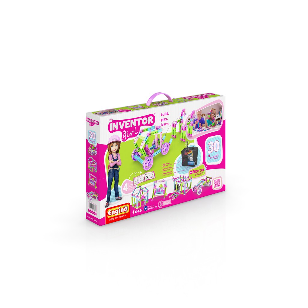 ĐỒ CHƠI LẮP RÁP INVENTOR GIRL BÉ LÀM KỸ SƯ CÓ ĐỘNG CƠ 30 TRONG 1 ENGINO