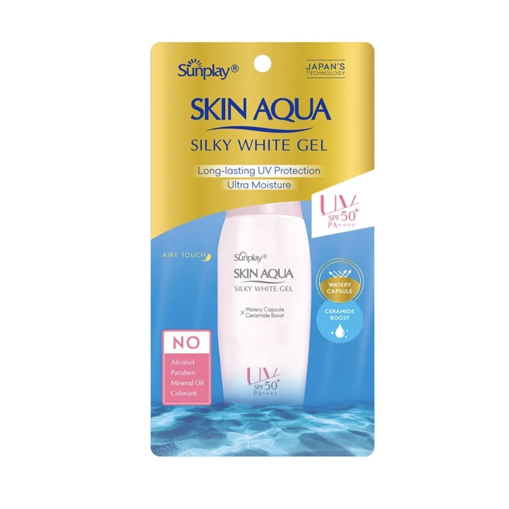 Gel Chống Nắng Dưỡng Da Trắng Mượt Sunplay Skin Aqua Silky White Gel SPF50 70gr