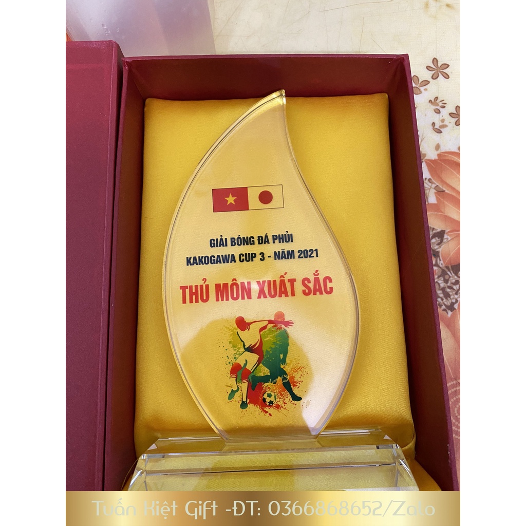 Biểu trưng pha lê hình chiếc lá