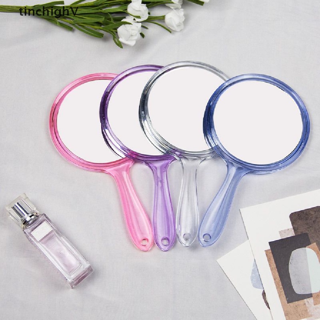 Gương Phóng Đại 1x / 3x Cầm Tay Hai Mặt Thiết Kế Trong Suốt Tiện Dụng