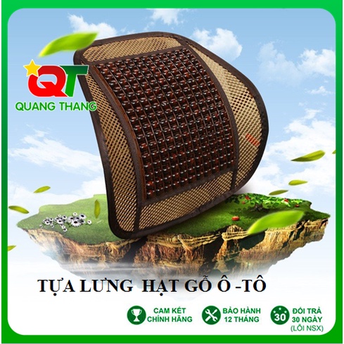 Tựa lưng lưới đan hạt gỗ cho ghế ô tô và văn phòng chống mỏi lưng