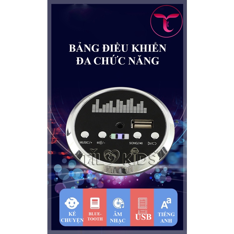 Xe máy điện trẻ em, xe moto điện cho bé TILO KIDS TLK-6155 kiểu dáng thể thao siêu ngầu, kết nối bluetooth