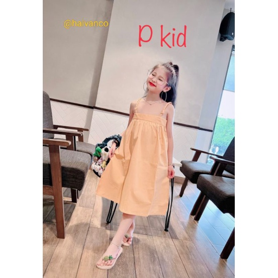 ĐẦM VÁY SIZE TO VẢI MỀM NHẬP HAIVANCO bé gái  15 đến 42 kg họa tiết hoa nhí tay rớt vai hai dây mềm mại thoáng mát