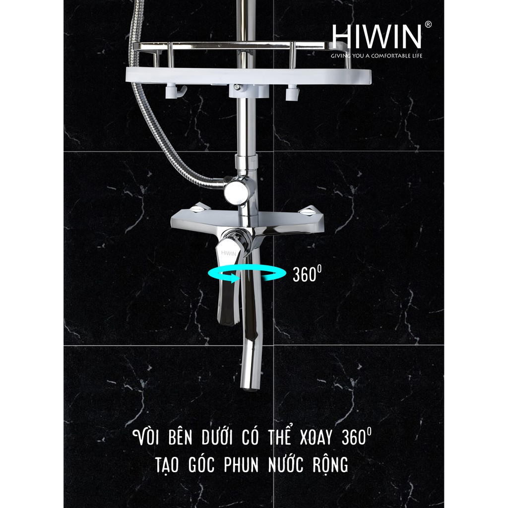 Vòi hoa sen đa năng tích hợp 3 đầu vòi Hiwin KF-117 cao cấp