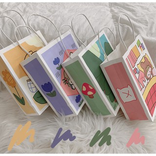 Tiệm nhà Cáo - Túi giấy đựng quà tặng chibi xinh xắn, túi giấy Kraft