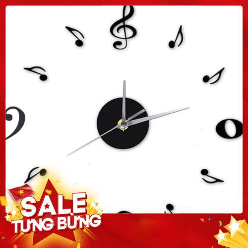 Đồng hồ treo tường trang trí hình các nốt nhạc - Siêu HOT