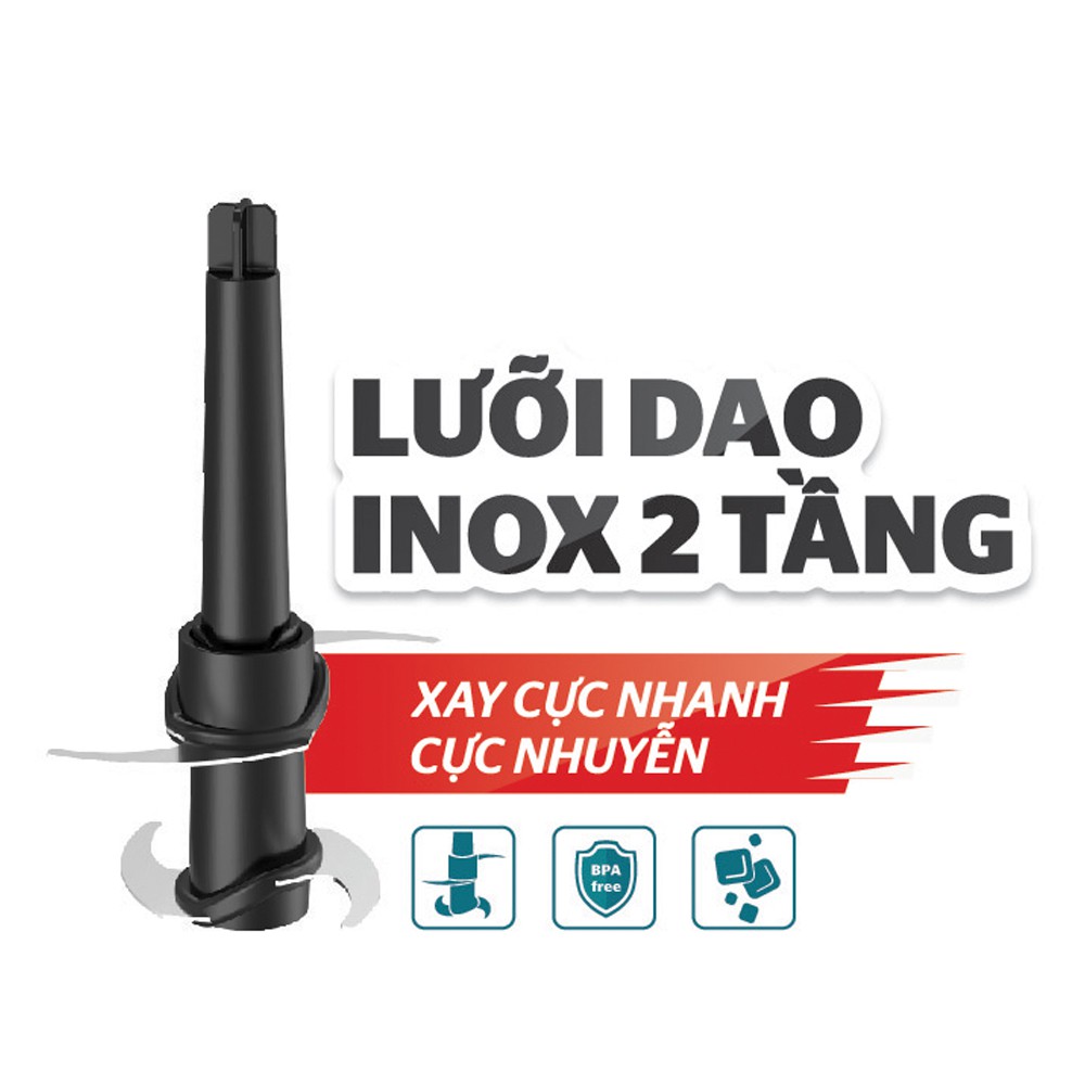 [Mã ELHA22 giảm 6% đơn 300K] Máy xay sinh tố SUNHOUSE SHD5340B công suất 500W đa năng xay được đá