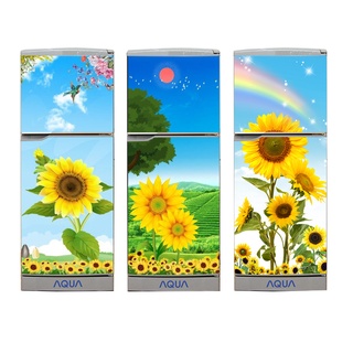 Tấm dán, decal dán trang trí tủ lạnh- Mau Hoa Hướng Dương