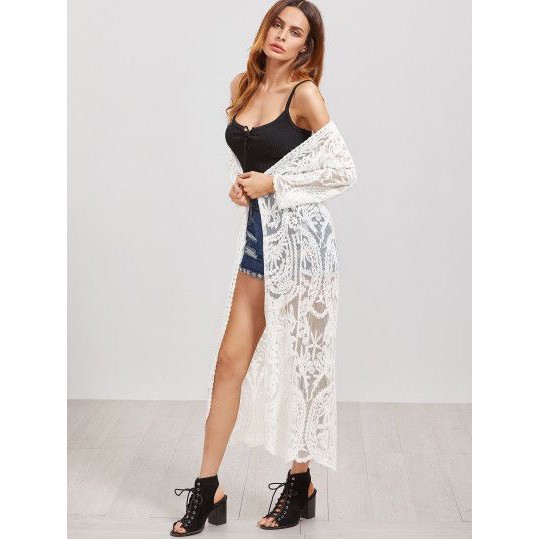 [Mã HOPHFE94 giảm 10K đơn 259K] Áo Khoác Cardigan Ren Đi Biển - Áo khoác đi biển ren Thiết kế mới 2021 (Có hình thật) | BigBuy360 - bigbuy360.vn