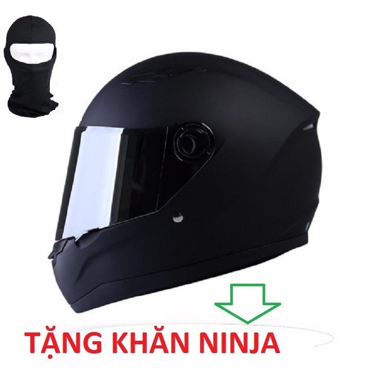 MŨ FULLFACE ASIA MT136 ĐEN NHÁM TẶN KHĂN NINJA