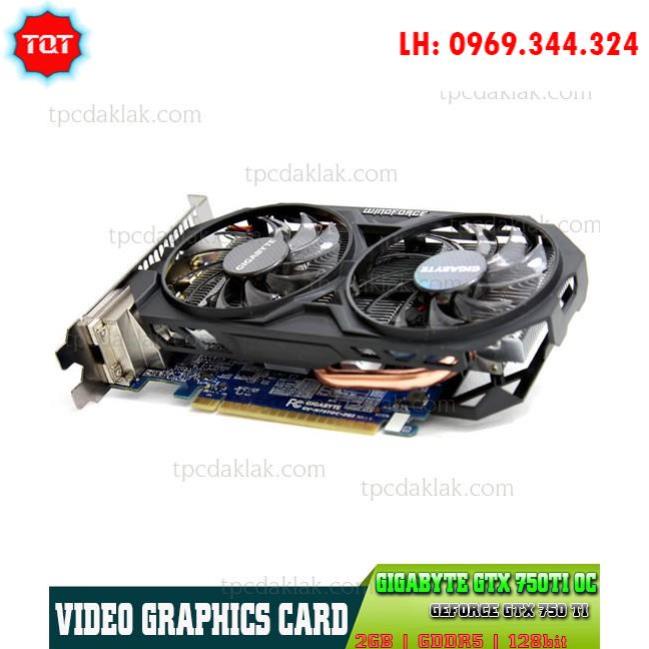TQT Shop - Card màn hình Gigabyte GTX 750TI OC 2GB D5 128BIT| GTX-750TI OC 2GB / 128bit / DDR5 GV-N75TOC-2GI