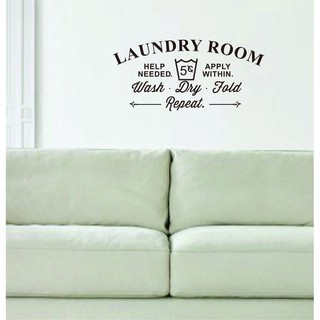 Decal dán tường chữ Laundry