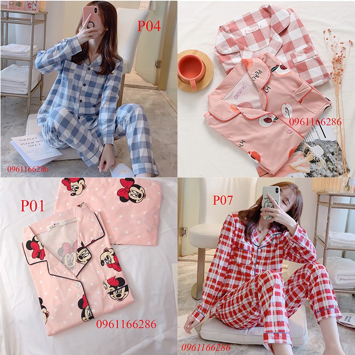 Bộ Pijama Dài Tay - Phong Cách Hàn Quốc 2019 - Sợi Tơ Sữa Cao Cấp Mềm, Mịn - Siêu Dễ Thương VBS