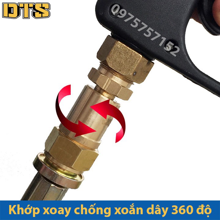 Khớp xoay chống xoắn dây phun xịt của máy rửa xe áp lực cao, máy xịt rửa cao áp