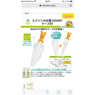 🥢🍛Đũa tập ăn Edison Thomas, gấu pooh, mickey