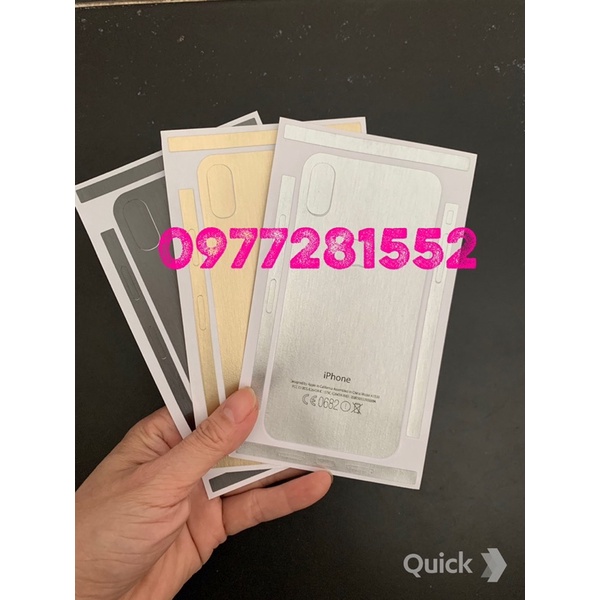 miếng dán lưng, viền iphone X / Xs