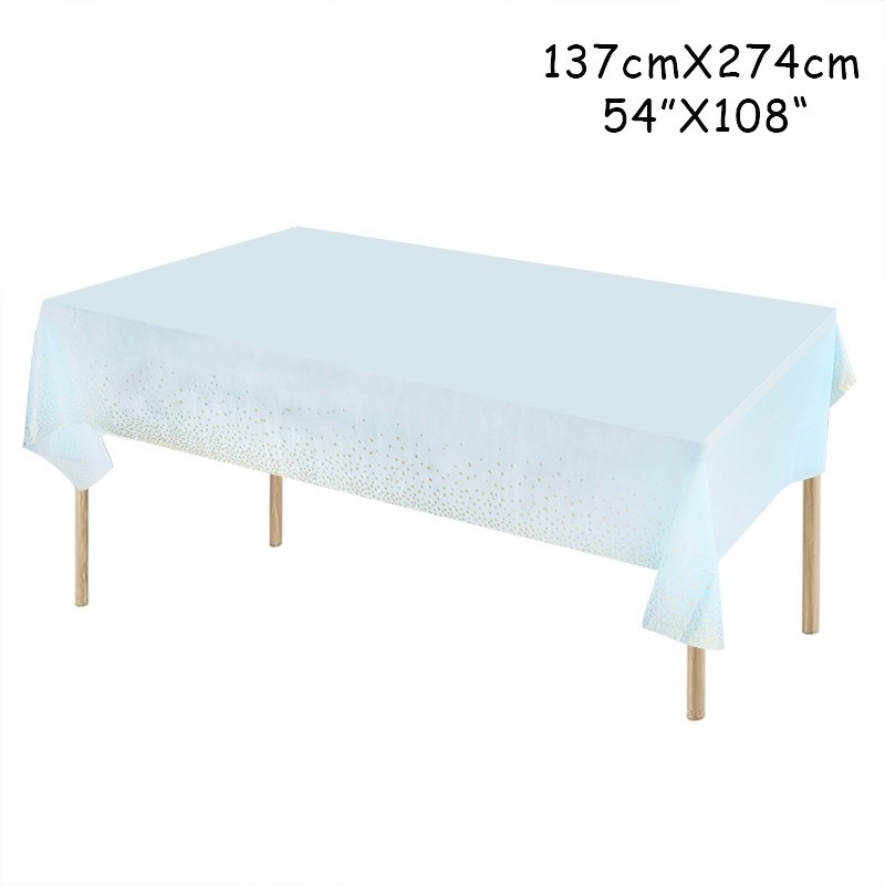 Khăn Trải Bàn Hình Vuông 137 * 274cm Họa Tiết Chấm Bi Mạ Đồng Dùng Một Lần Trang Trí Tiệc
