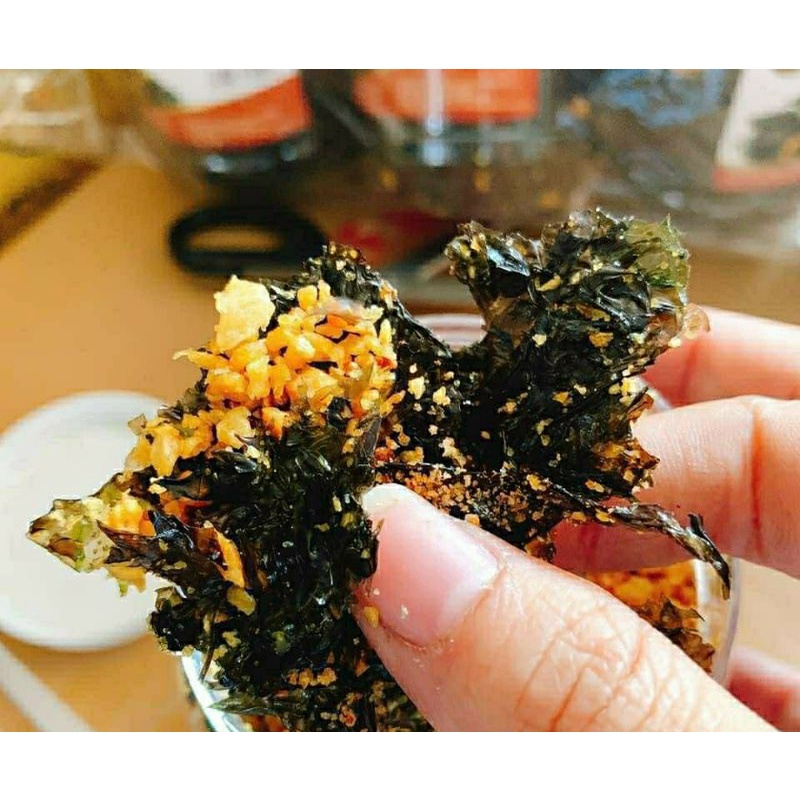 HỦ TO 250G Rong biển cháy tỏi BỰ, NGON,ngon tuyệt, rẻ, ăn vặt, ăn liền, ăn là ghiền, sỉ, dạo, combo, mứt, tết