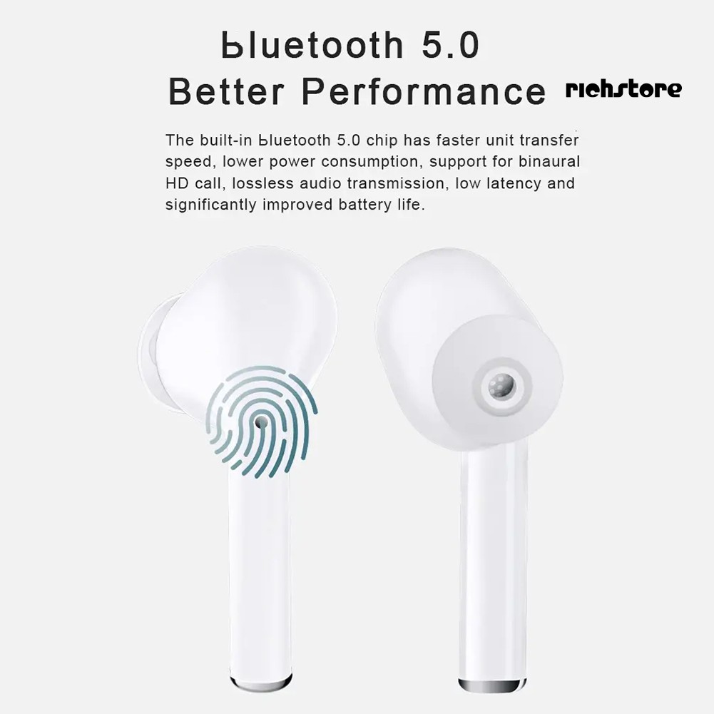 Tai Nghe Bluetooth 5.0 Không Dây Ej3 Tws Chống Thấm Nước Kèm Phụ Kiện