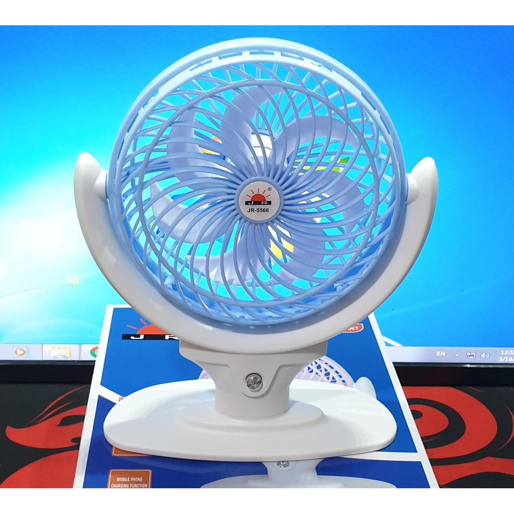 QUẠT BÀN SẠC JR - 5566