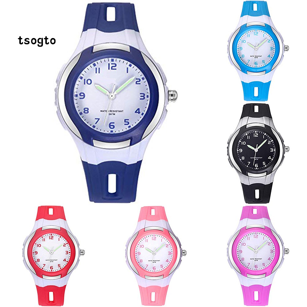 Đồng Hồ Thạch Anh Tròn Tsogto Chống Thấm Nước Thời Trang Cho Học Sinh