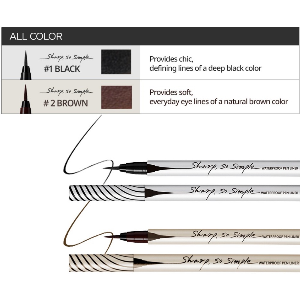 Chì kẻ mắt không trôi Clio Sharp So Simple Waterproof Pencil Liner  0.14g