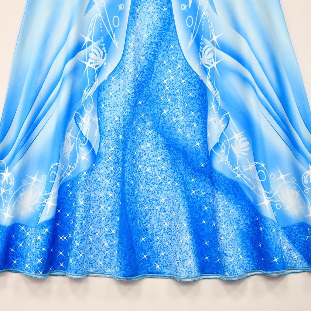 DISNEY Đầm hóa trang nàng tiên cá tay ngắn 100-140cm cho bé gái 3-8 tuổi | BigBuy360 - bigbuy360.vn