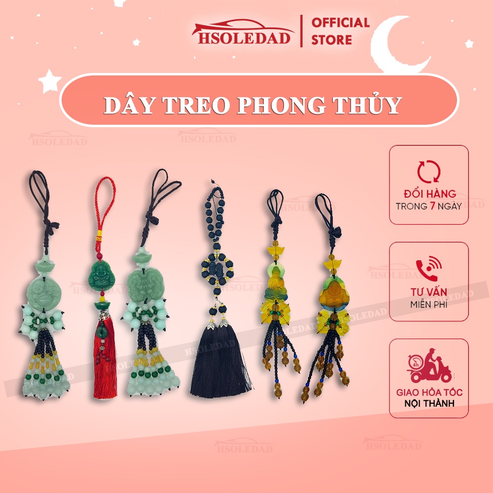 Dây treo phong thủy hình hồ lô, đức phật, tỳ hưu, thuyền buồm... cho ô tô, nhà cửa