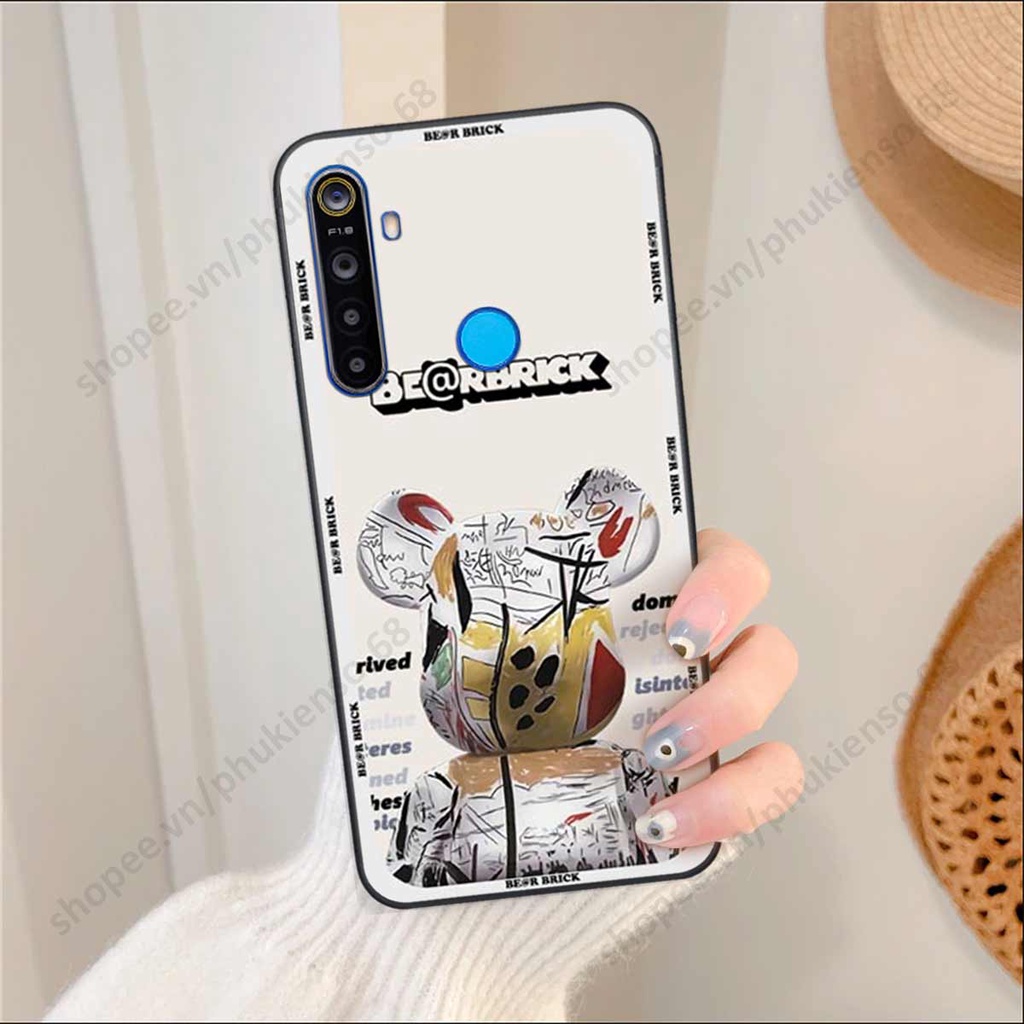 Ốp lưng điện thoại Realme 5 / 5 Pro / C3 elegant, gấu be@rbrick cao cấp, vỏ ốp rẻ đẹp
