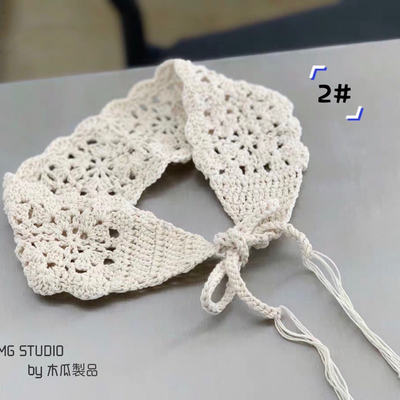 Mũ Đan Móc Thủ Công Chất Liệu Cotton Phong Cách Nhật Bản