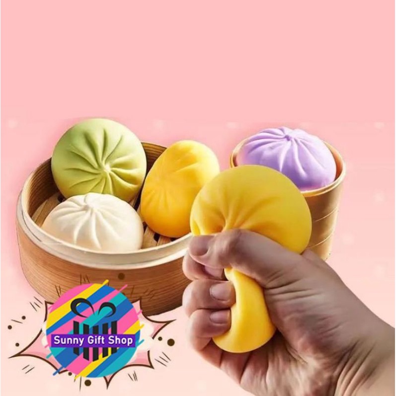 Đồ chơi xả stress hình bánh bao dễ thương đàn hồi giải tỏa căng thẳng.
