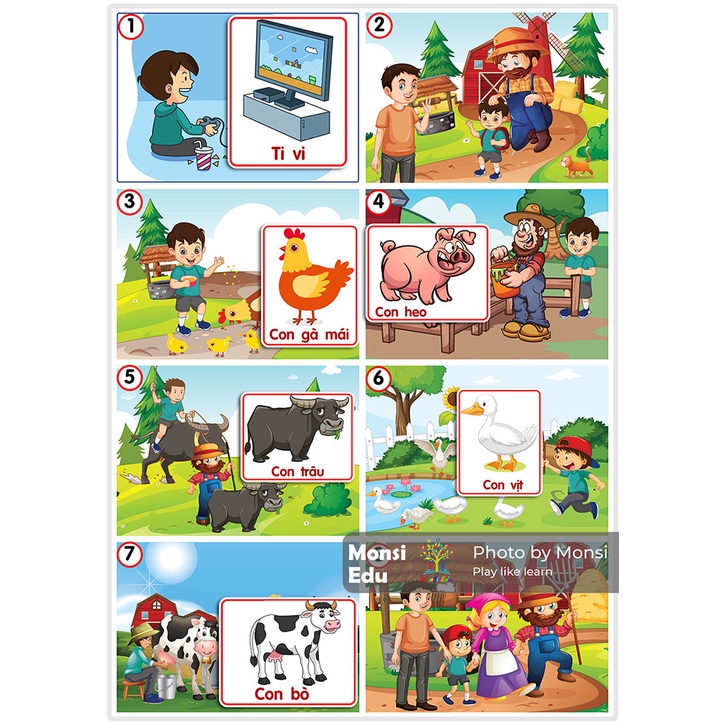 Truyện tranh nhận biết và bóc dán cho bé từ 1-5 tuổi
