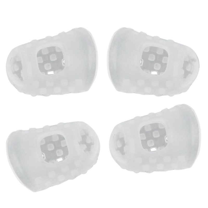 (MỚI) Bộ 4 miếng bọc bảo vệ đầu ngón tay chơi đàn guitar bằng silicon mềm trong suốt