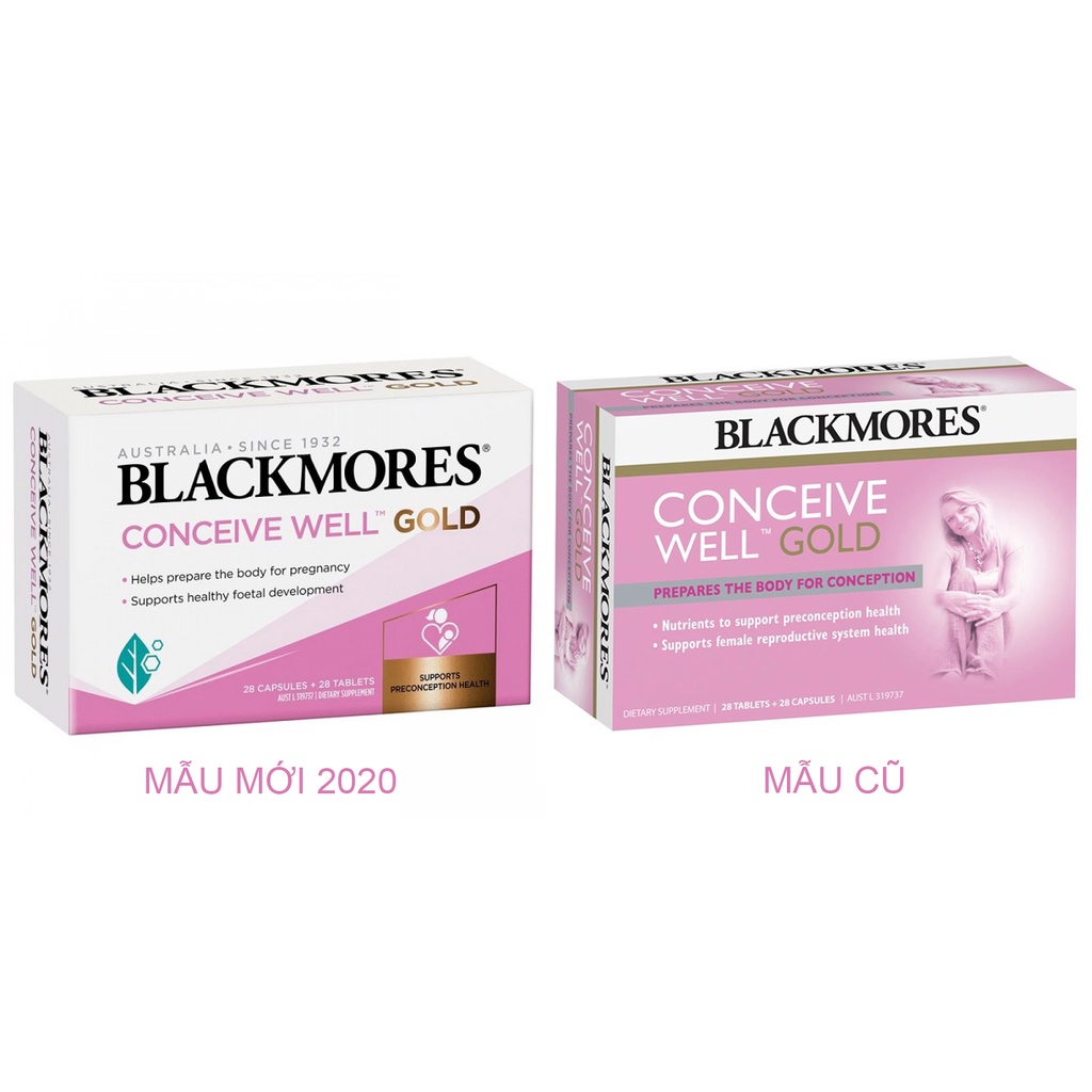 Viên uống bổ sung Tăng Khả Năng Thụ Thai Blackmores Conceive Well Gold 56 Viên