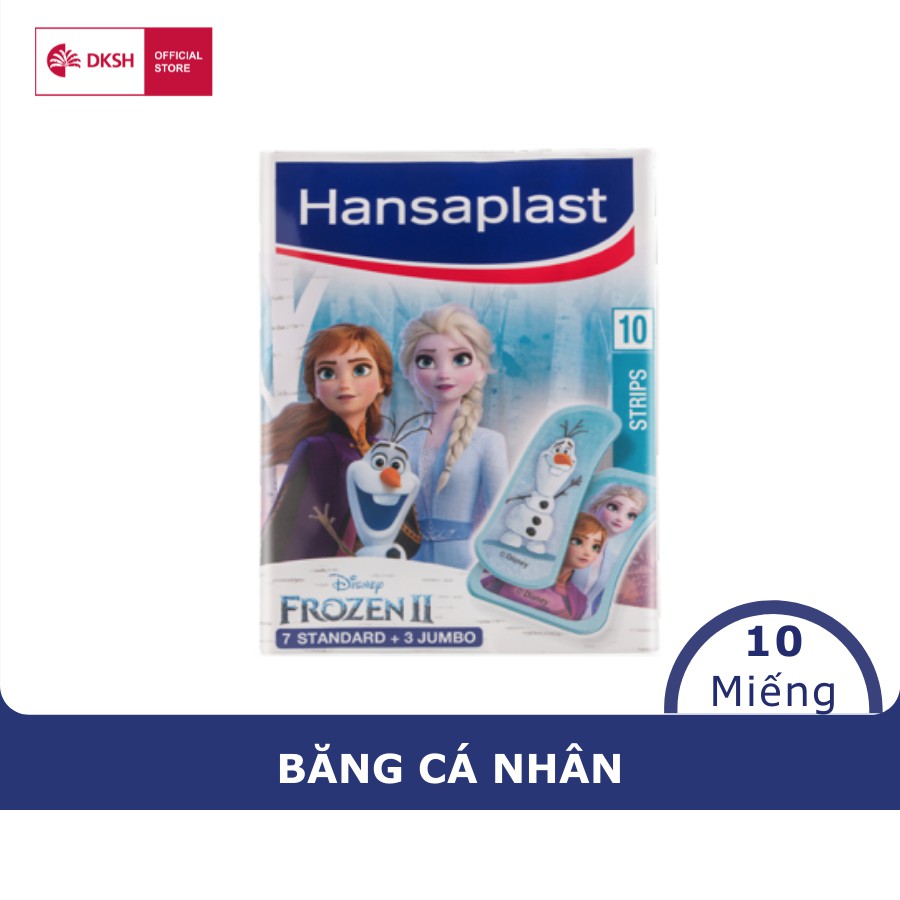 Băng cá nhân Hansaplast Disney Frozen II gói 10 miếng-Độc quyền duy nhất tại Việt Nam-Thương hiệu số 1 của Đức